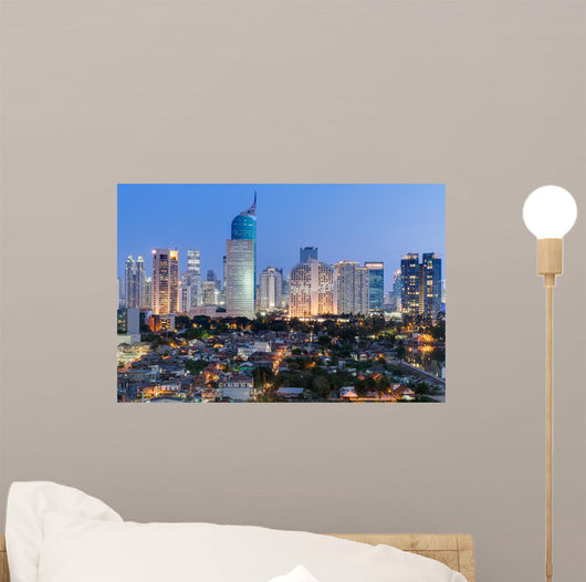 Jakarta Downtown Skyline with Wall Decal