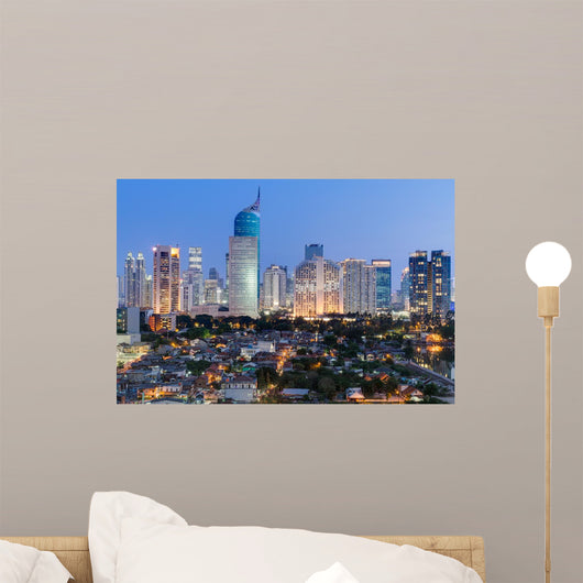 Jakarta Downtown Skyline with Wall Decal