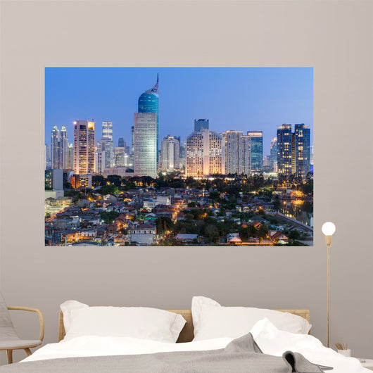 Jakarta Downtown Skyline with Wall Decal