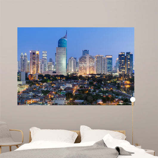 Jakarta Downtown Skyline with Wall Decal