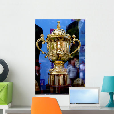 Rugby World Cup Wall Decal shown on a wall