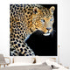 Leopard Portrait Dark Wall Decal