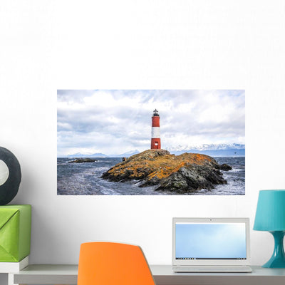 Les Eclaireurs Lighthouse Wall Decal shown on a wall