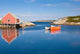 Fisherman's House and Boats in a Bay Peggy's Cove Wall Mural