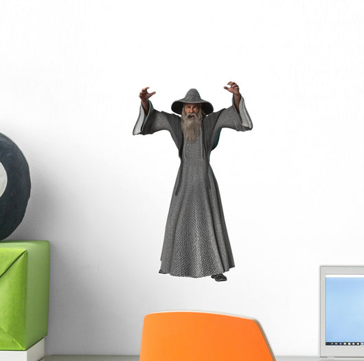 Graybeard Fantasy Wizard Wall Decal