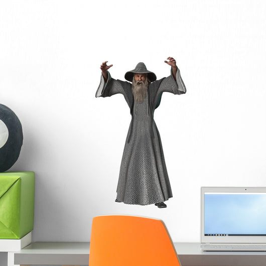 Graybeard Fantasy Wizard Wall Decal