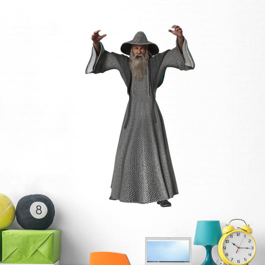 Graybeard Fantasy Wizard Wall Decal