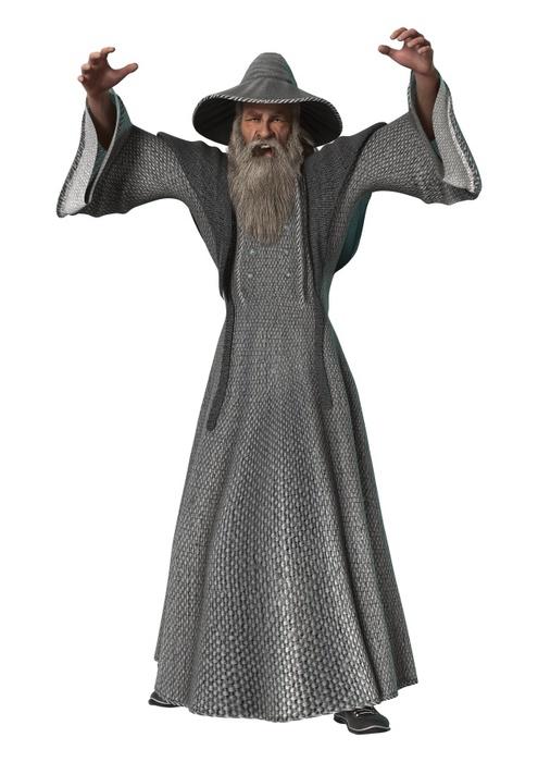Graybeard Fantasy Wizard Wall Decal