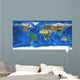 High Resolution World Map Wall Decal