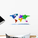 Continents Atlas World Wall Decal