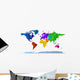 Continents Atlas World Wall Decal