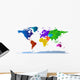 Continents Atlas World Wall Decal