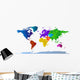 Continents Atlas World Wall Decal