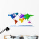 Continents Atlas World Wall Decal