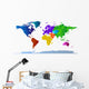 Continents Atlas World Wall Decal