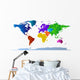 Continents Atlas World Wall Decal