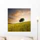 Solitary Tree Wheat Field Wall Decal