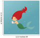 Mermaid Holding Christmas Gift Wall Decal
