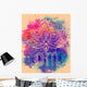 Om Watercolor Mandala Lotus Wall Decal