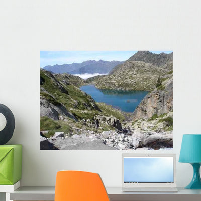 One Lakes Massif Neouvielle Wall Decal shown on a wall