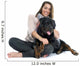 Woman and Rottweiler Wall Decal