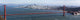 Golden Gate bridge seen from Marin County, with view of San Francisco across the bay on a clear winter's day. Wall Mural