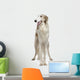 Russian Wolfhound Front White Wall Decal
