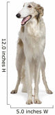 Russian Wolfhound Front White Wall Decal