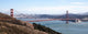 Golden Gate bridge seen from Marin County, with view of San Francisco across the bay on a clear winter's day. Wall Mural