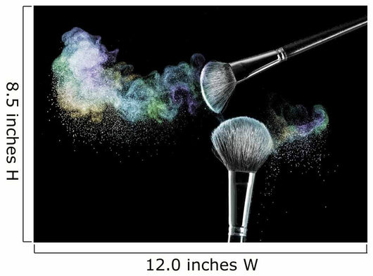 Makeup Brushes with Powder Wall Decal
