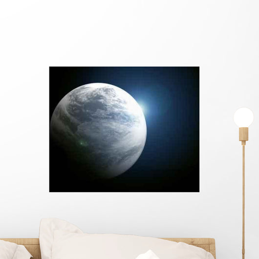 Blue Sun and World Wall Decal