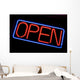 Neon Open Sign Glowing Wall Decal
