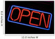Neon Open Sign Glowing Wall Decal