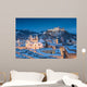 Historic City Salzburg Winter Wall Decal