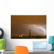 Lightning near Eiffel Tower Wall Decal