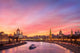 Scarlet Glow over Moscow Wall Decal
