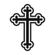 Christian Cross Simple Icon Wall Decal