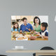 Family Enjoying Meal Mealtime Wall Decal