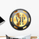 VIP Golden Casino Chips Wall Decal