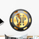 VIP Golden Casino Chips Wall Decal