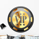 VIP Golden Casino Chips Wall Decal