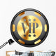 VIP Golden Casino Chips Wall Decal