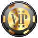 VIP Golden Casino Chips Wall Decal