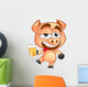 Drunk Pig Wall Decal