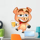 Drunk Pig Wall Decal