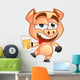 Drunk Pig Wall Decal