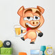 Drunk Pig Wall Decal