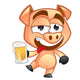 Drunk Pig Wall Decal