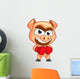 Cerdito Con Guantes Boxeo Wall Decal