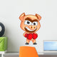 Cerdito Con Guantes Boxeo Wall Decal